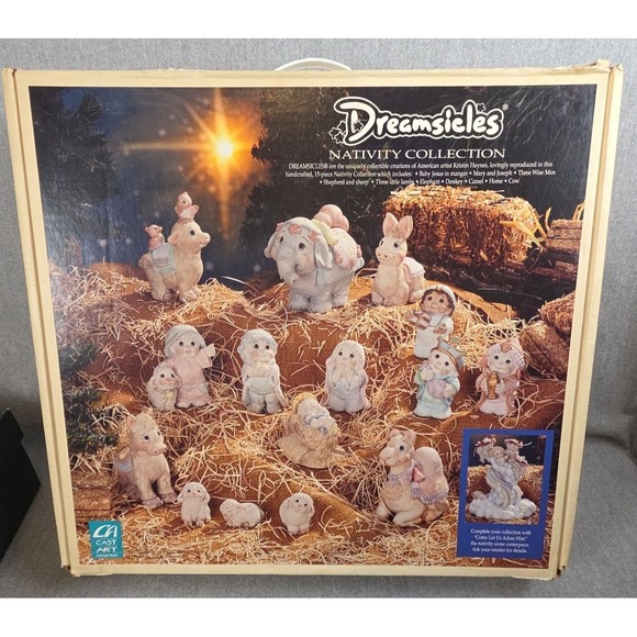 Dreamsicles Vintage 1995 Christmas Nativity Complete Set Original Box 15 Pieces